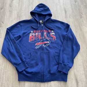 Hands High Buffalo Bills Mens XL Blue Full Zip Hoodie Sweatshirt NFL Football